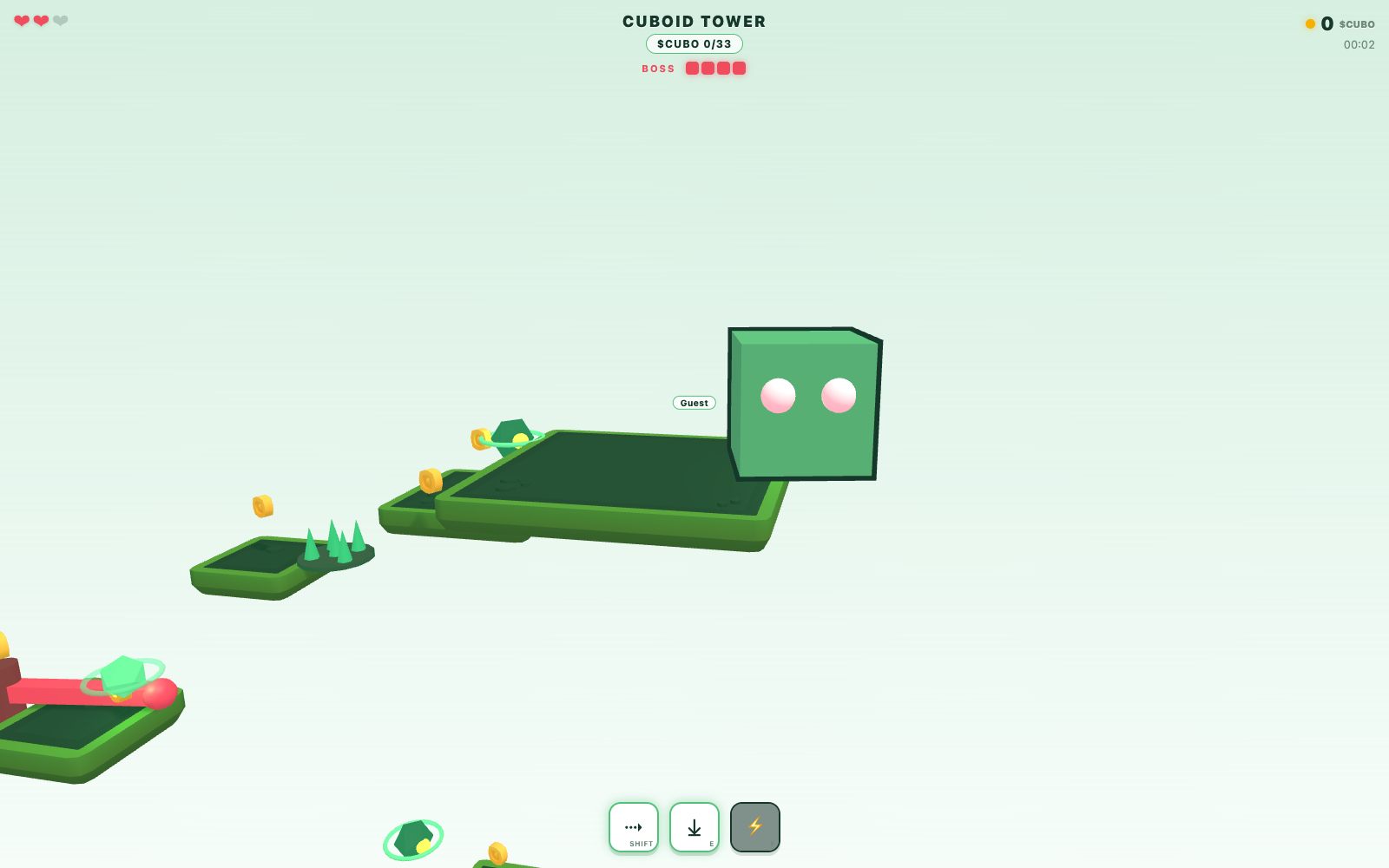Cuboid Pump menu